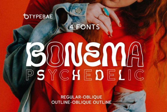 Bonema: A Psychedelic Display Font for Vibrant Editorial Design