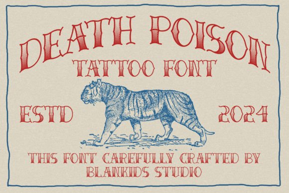Death Poison Font: Elevate Your Brand with Bold Vintage Style