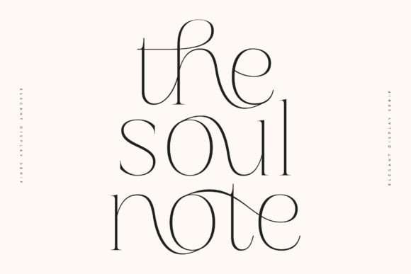 Elegant Serif Display Font Soul Note for Crafters & Makers