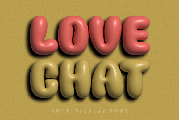 Love Chat: A Playful Display Font for Joyful Branding Projects