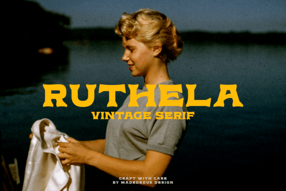 Ruthela Font: A Vintage Display Typeface for Digital Branding