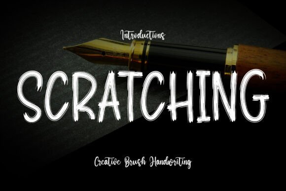 Scratching: A Bold Display Font for Handmade Crafters and Product Designers